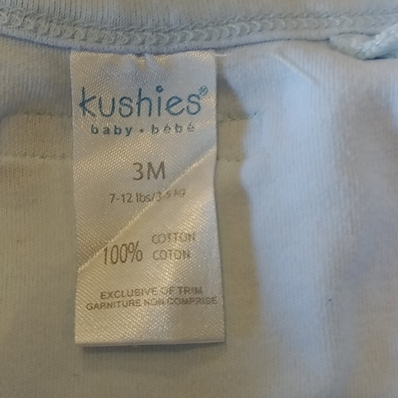 Kushies Baby Blue One Piece Sleeper - Picture 6 of 7